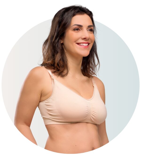 Carriwell Σουτιέν Θηλασμού χωρίς Ραφές / Seamless Nursing Bra Μπεζ
