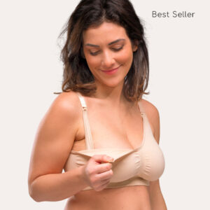 Carriwell Σουτιέν Θηλασμού χωρίς Ραφές / Seamless Nursing Bra Μπεζ