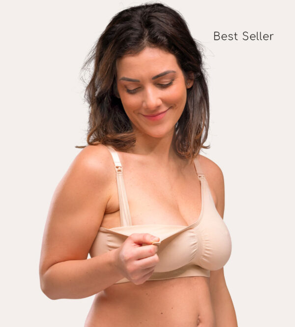 Carriwell Σουτιέν Θηλασμού χωρίς Ραφές / Seamless Nursing Bra Μπεζ